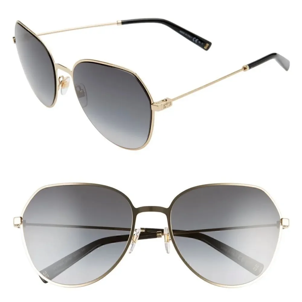 GIVENCHY GV 7171/G/S J5G9O Gold/Dark Gray Gradient Sunglasses 63mm $525